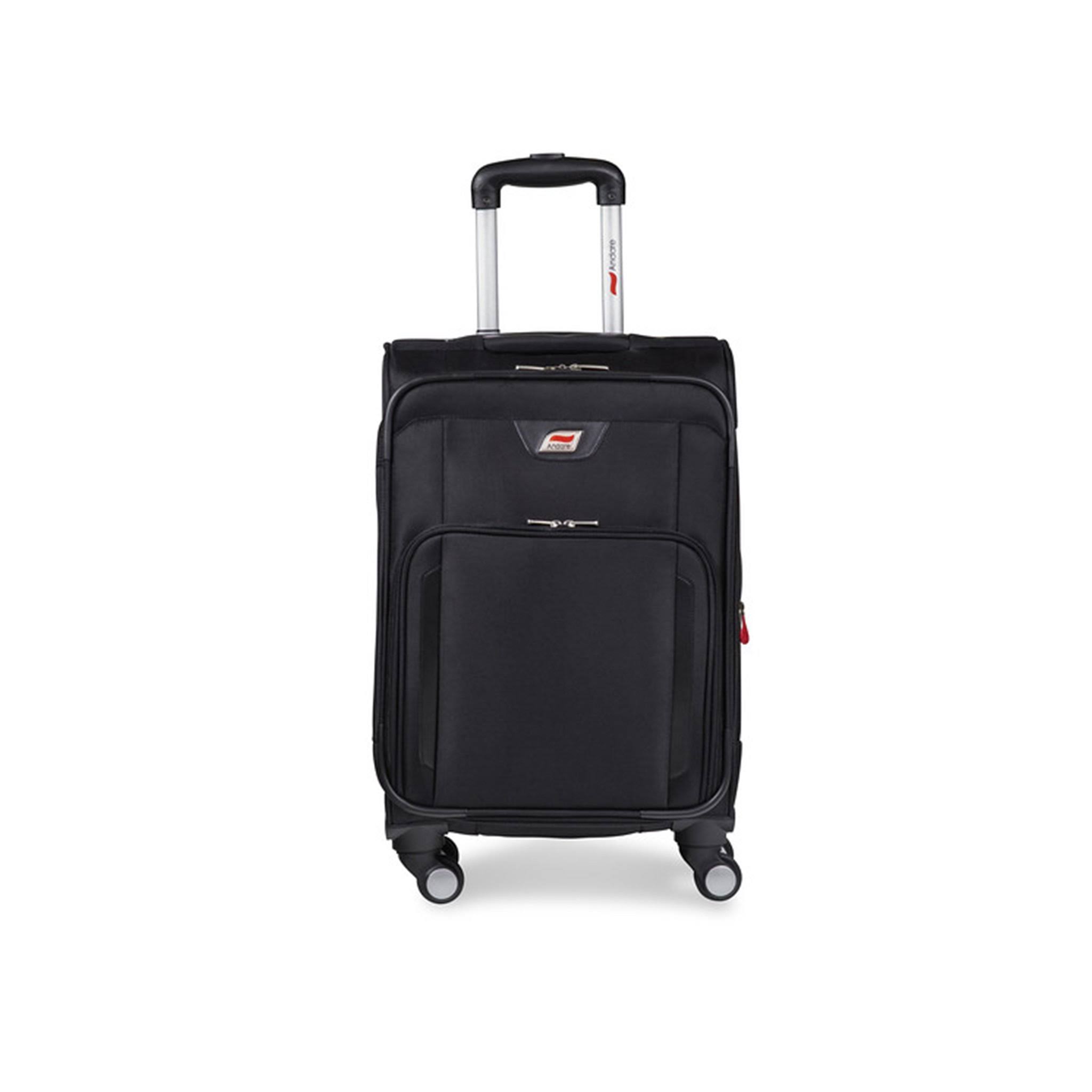 Andare Milan 24-Inch Expandable Spinner Upright Suitcase (Black)