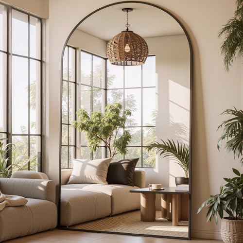 Floor Mirror, 78"x38" Oversized Full Length Mirror with Stand,Arched Full Body Mirror Standing Hanging Leaning Against Wall