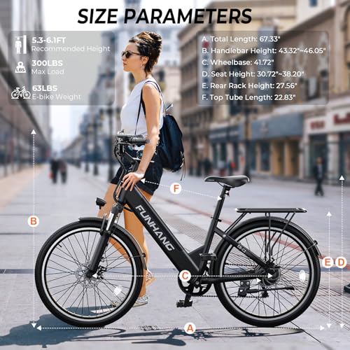 Electric Bike for Adults, 1000W Peak EBike, 50 Miles 21.7MPH Adult Electric Bicycles with 48V Built-in Removable Battery, Adjustable Stem, Rear Rack