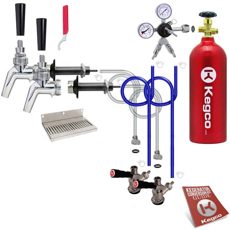 Kegco 2 Tap Premium Door Mount Kegerator Conversion Kit