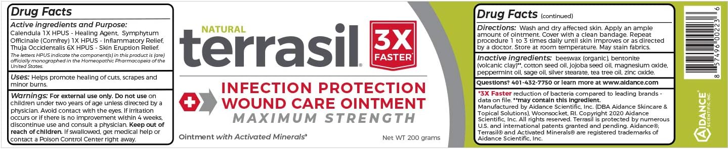 Terrasil® Wound Care - 3X Faster Healing, Dr. Recommended, Infection Protection Ointment for Bed sores, Pressure sores, Diabetic Wounds, ulcers, cuts