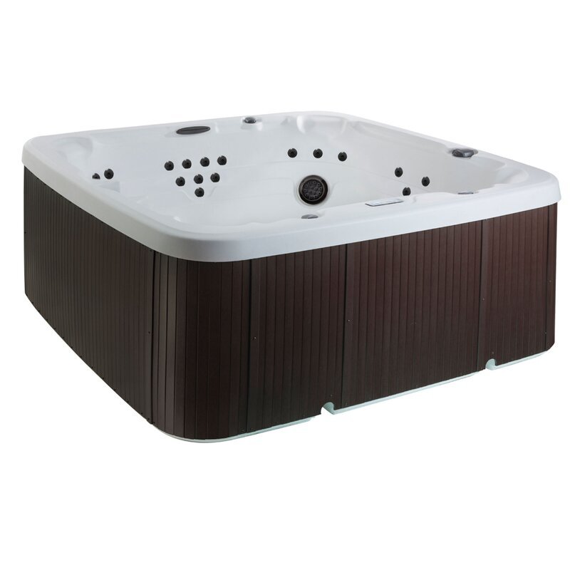 Lifesmart Spas 7 - Person 65 - Jet Square Hot Tub with Ozonator in Espresso