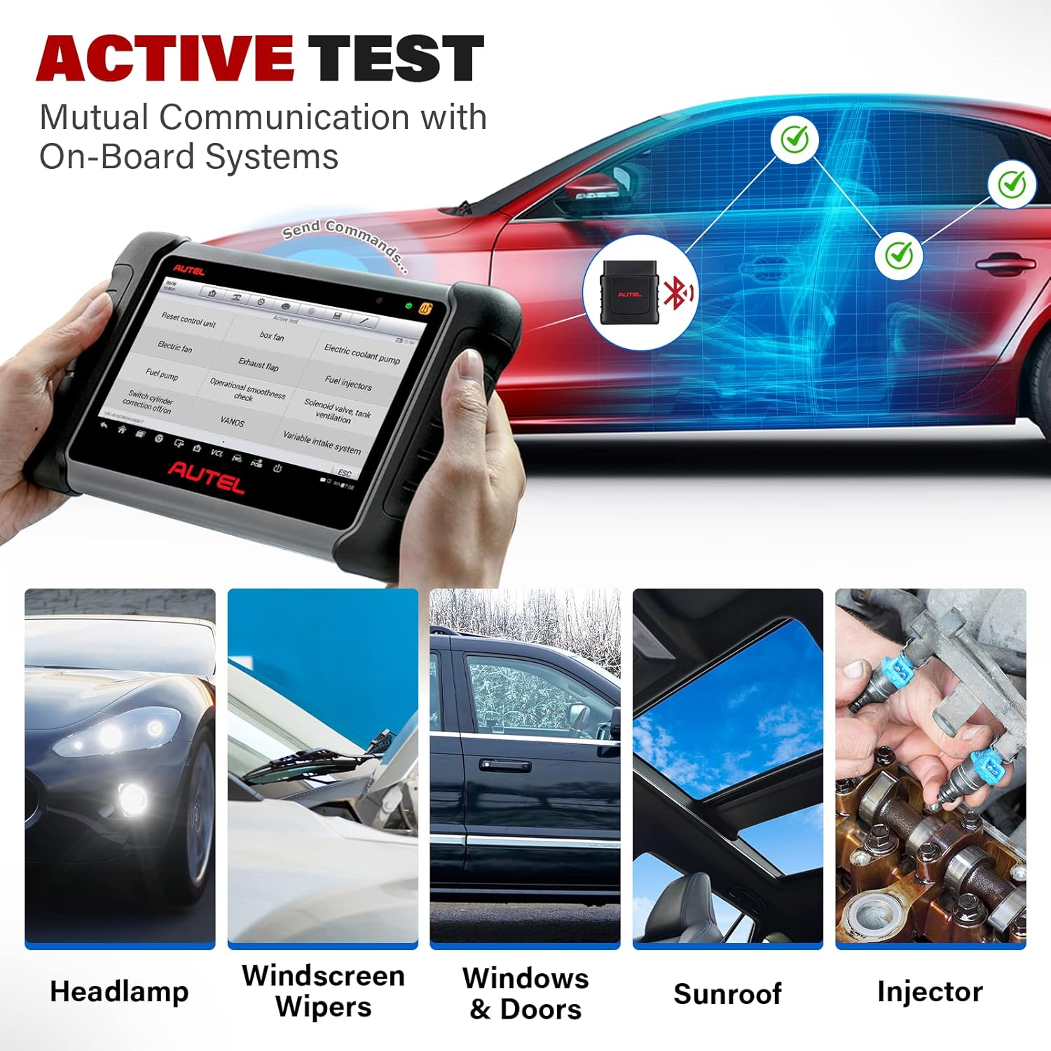Autel MaxiPRO MP808TS TPMS Diagnostic Scanner, 2022 Newest Scan Tool with Complete TPMS Function, 31+ Services, Bi-Directional Control