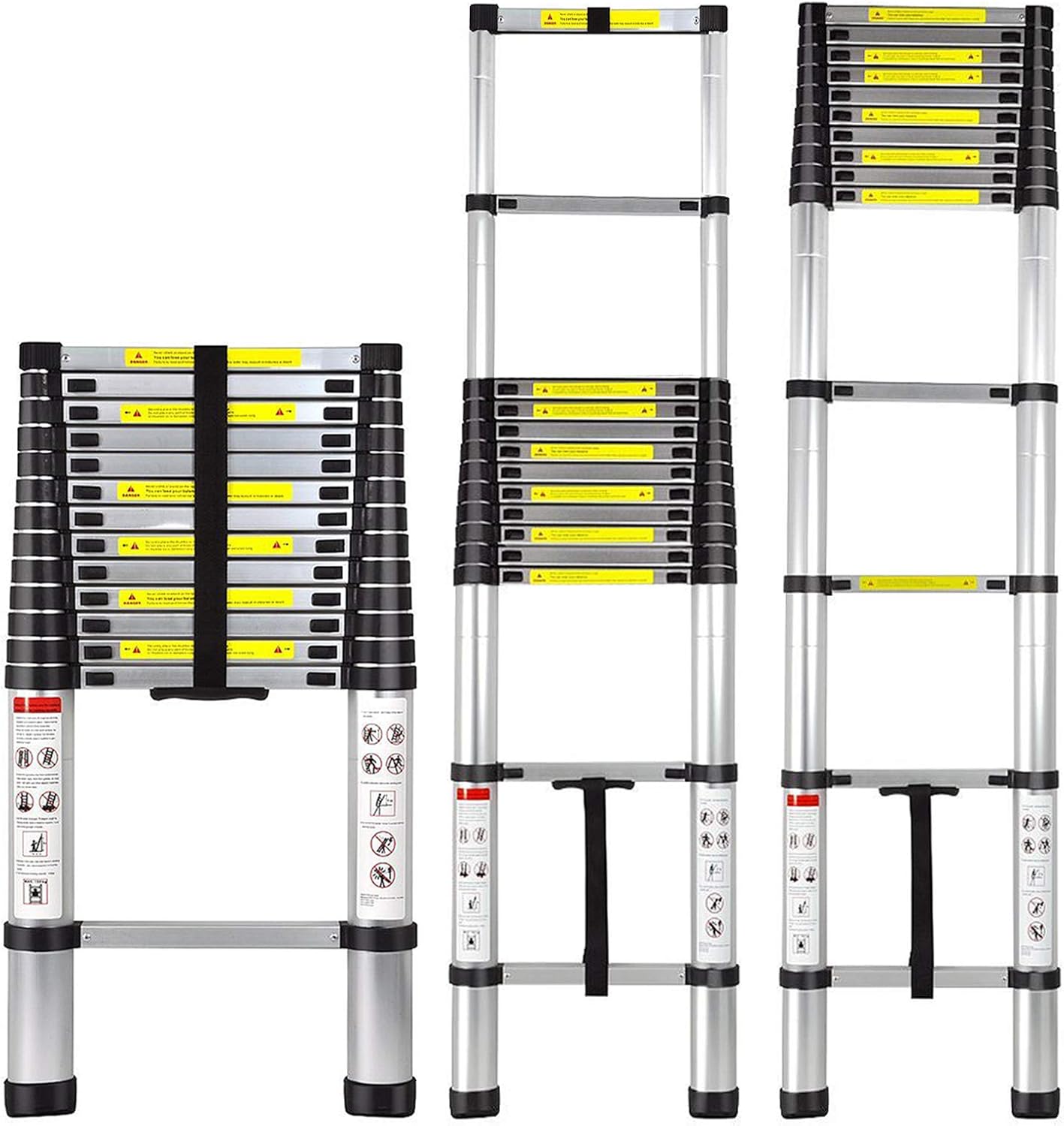 Telescoping Ladder 10.5FT - ARCHOM Aluminum Multi Telescopic Extension Ladder Retraction Portable Lightweight Folding Ladder with EN131 Certified