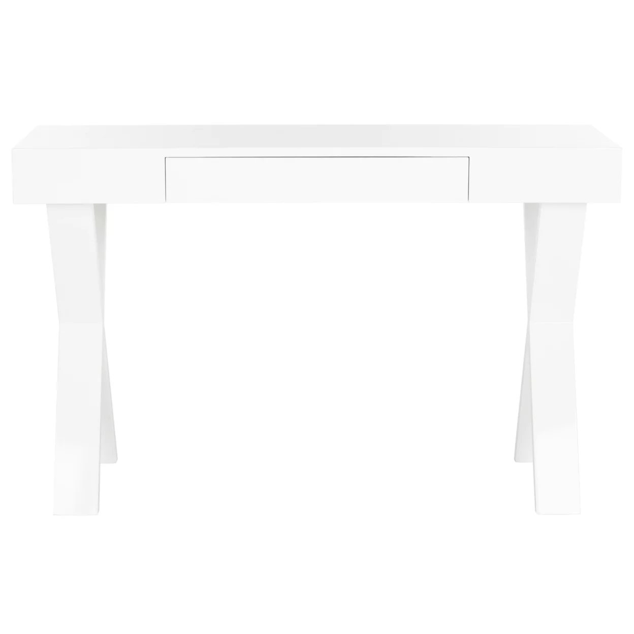SAFAVIEH Alessia Mid-Century Lacquer One Drawer Vanity Desk White