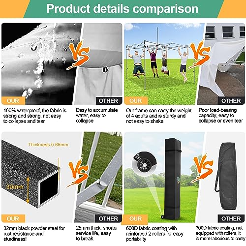 COBIZI 13x26 Pop Up Tent 13x26 Canopy with Sidewalls Heavy Duty Canopy Party Tent for Parties