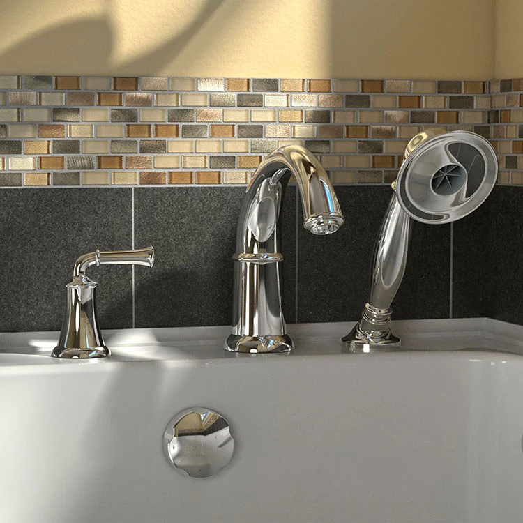 2848 Series 28"W x 48"L Gelcoat Walk-In Soaking Bathtub with Left-Hand Drain/Faucet