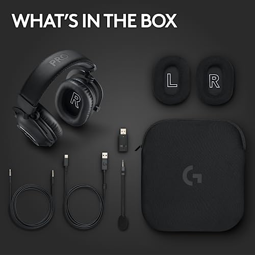Logitech G PRO X 2 Lightspeed Wireless Gaming Headset: Wireless Gaming Headphones with Mic, 50mm Graphene Drivers, 2.02.0—7.1 Surround
