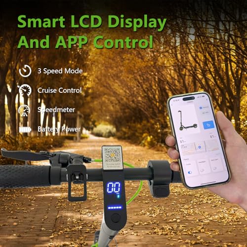 Electric Scooter for Adults - 500W Peak Motor,15-19MPH Max Speed,18-21 Miles Range,8.5" Solid Tires,7.8AH Battery