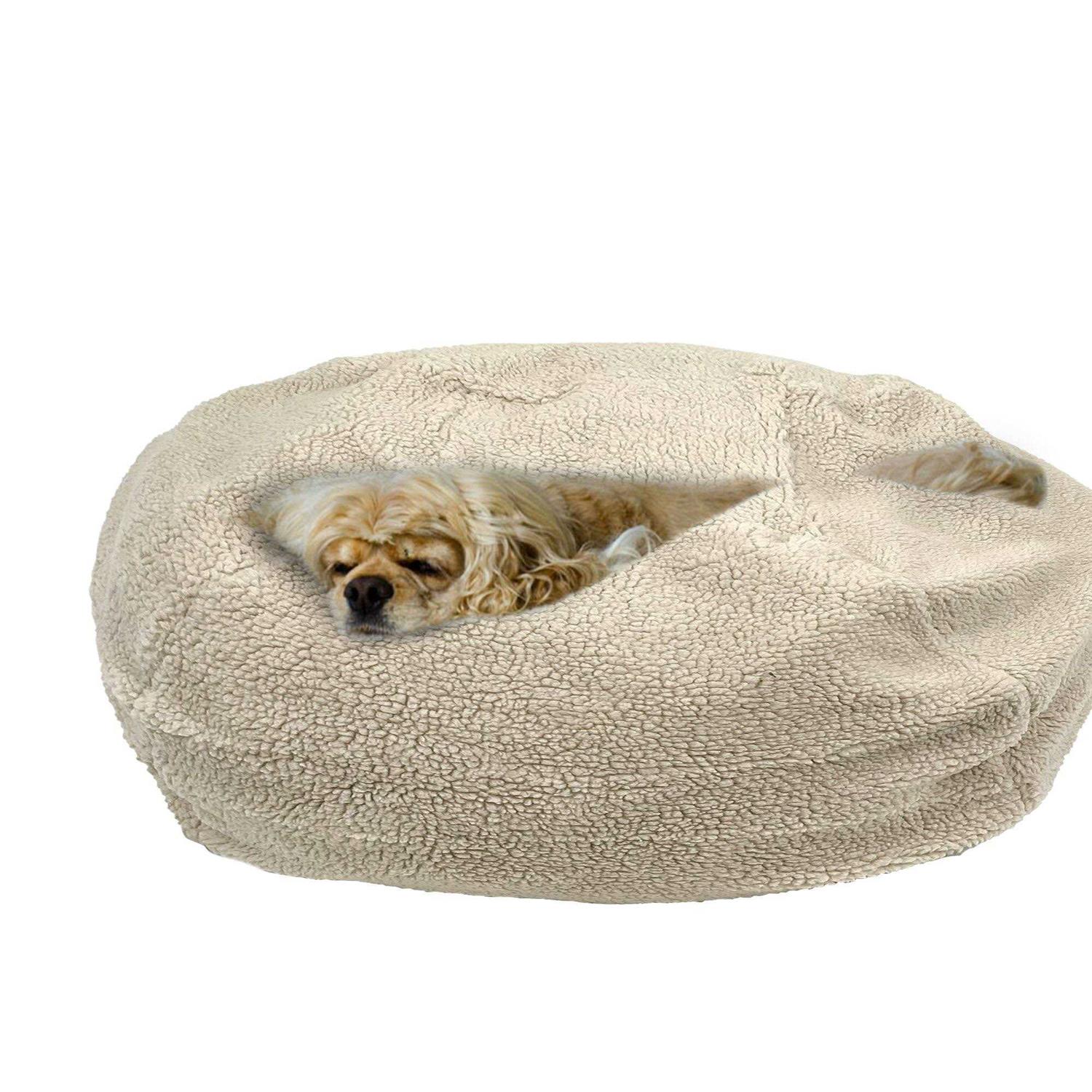 Carolina Pet Sherpa Puff Ball Bed - Pet Supplies online store