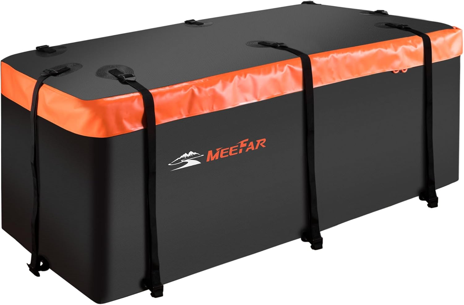 MeeFar Hitch Mount Cargo Carrier Bag Soft Shell 100% Waterproof 20 Cubic Feet (59 24 24) Include 8 Reinforced Straps for Truck Pickup All Vehicle