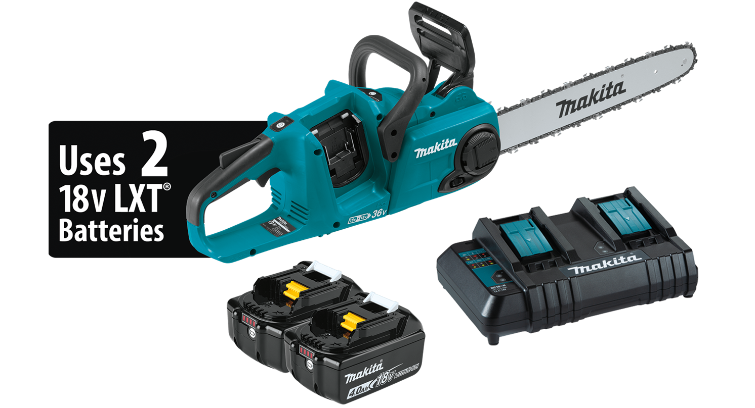 Makita XCU04CM 36V (18V X2) LXT&reg; Brushless 16 Chain Saw Kit (4.0Ah) BO.1012