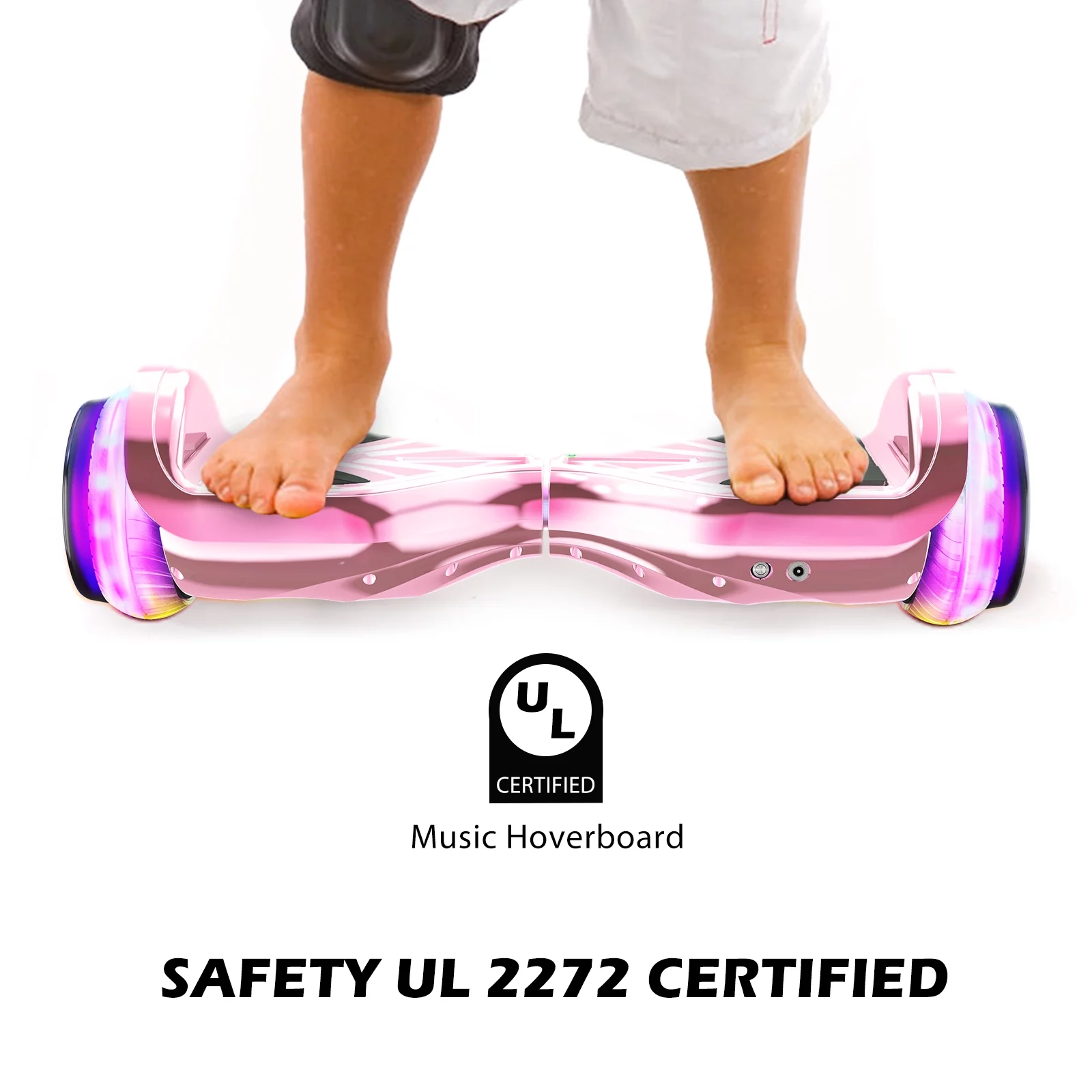 EPCTEK Hoverboard Off Road All Terrian 6.5" Two-Wheel Flash LED Light Self Balancing Hoverboards with Bluetooth Music Speaker and Certified for Kids