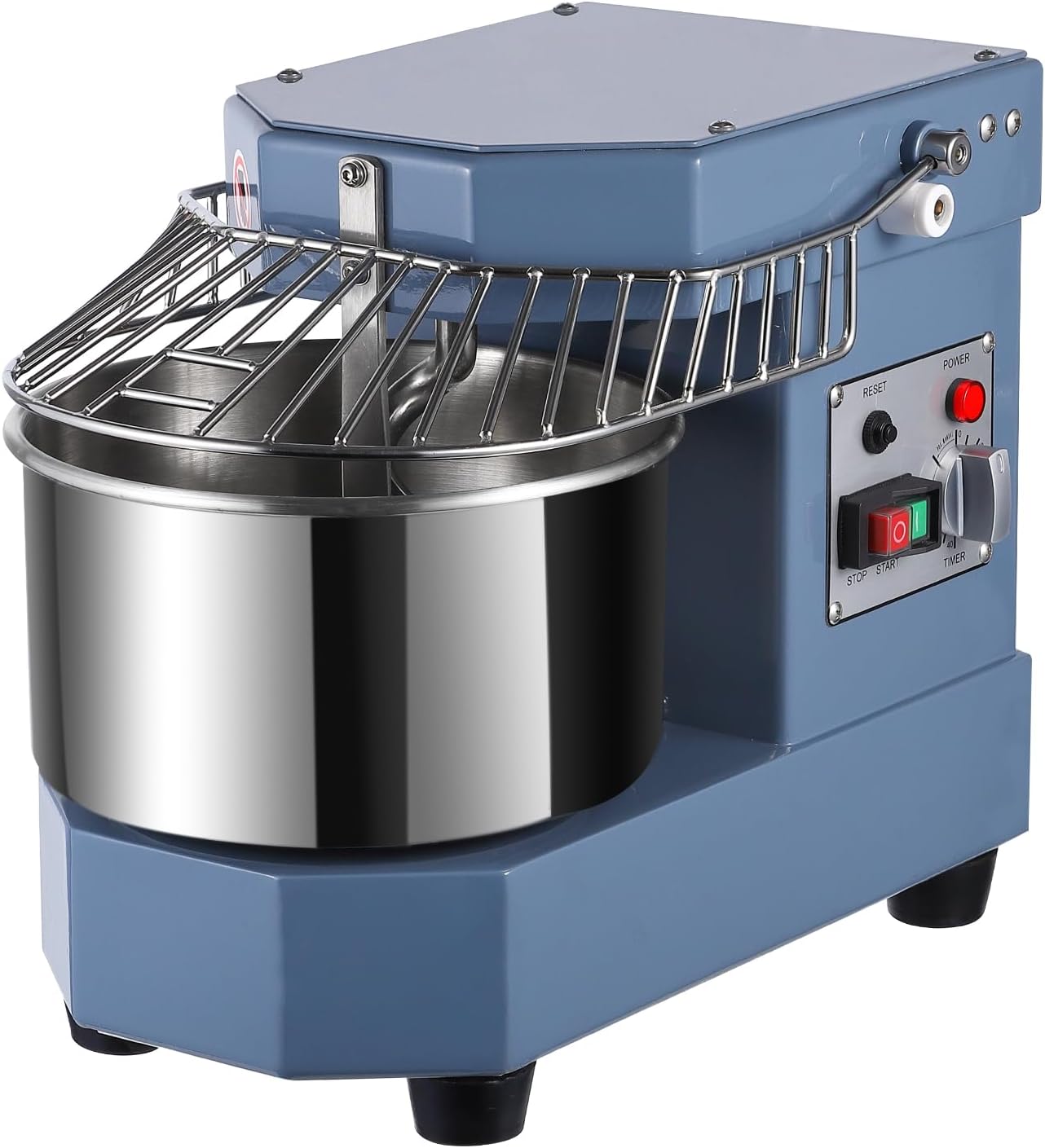 Commercial Dough Mixer 8.5Qt, 450W Dual Rotating Dough Kneading Machine with Food-grade Stainless Steel Bowl, Security Shield & Timer