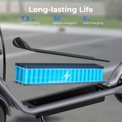 Jasion JS2/PRO Electric Scooter, 25 Miles Range, 22MPH Max Speed, 850W Peak Adult Escooter, 8.5"/10" Solid Tires Fast Folding E-Scooter