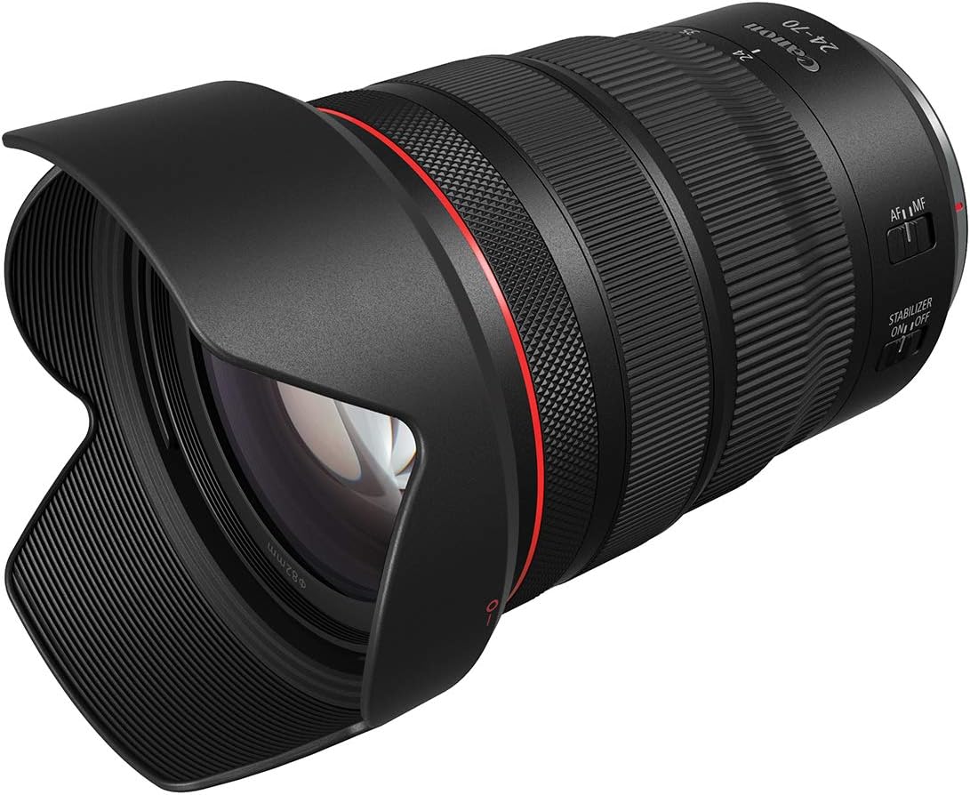 Canon RF24-70mm F2.8 L is USM Lens, Standard Zoom Lens, Compatible with EOS R Series Mirrorless Cameras, Black