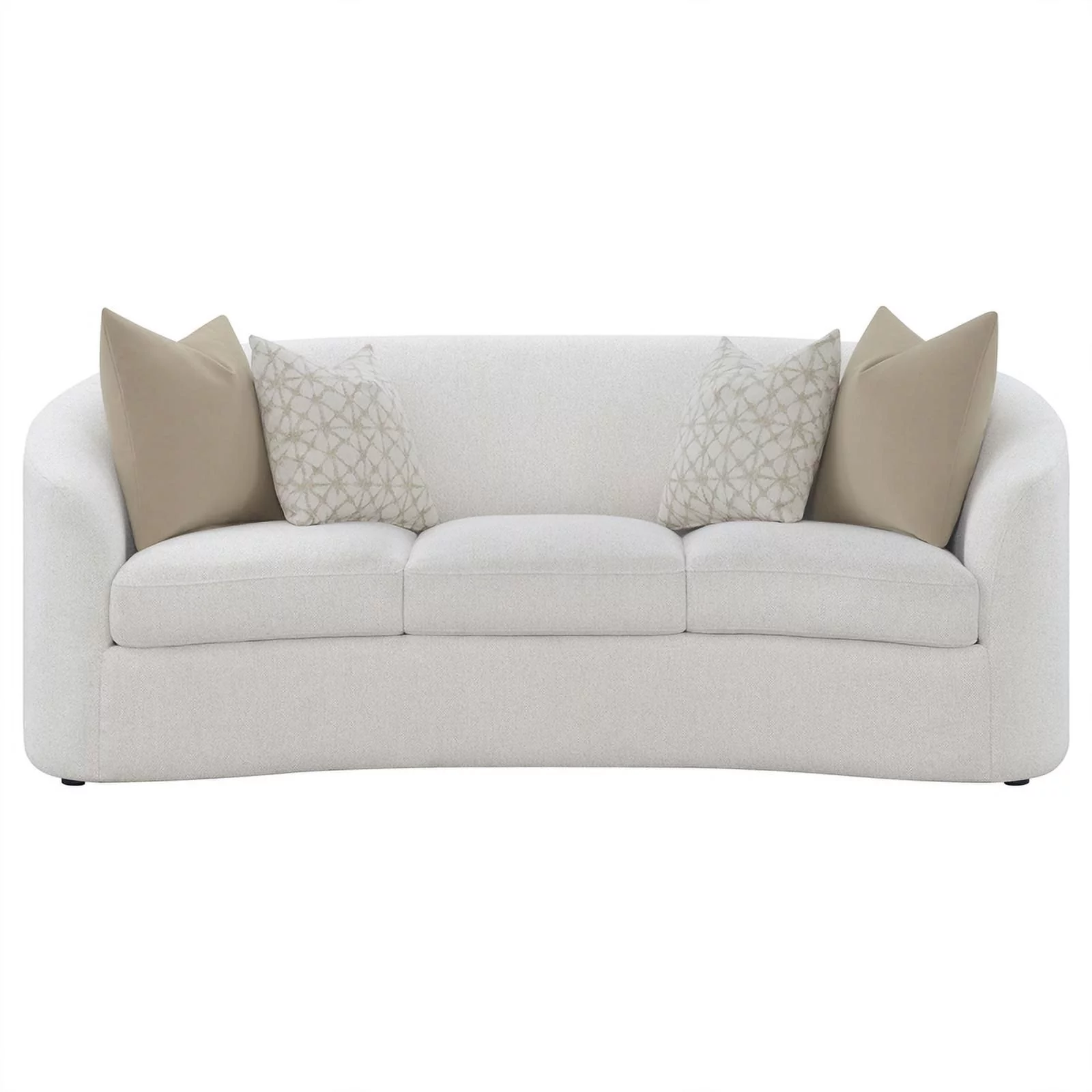 Coaster Rainn 2-piece Modern Fabric Upholstered Tight Back Living Room Set Latte