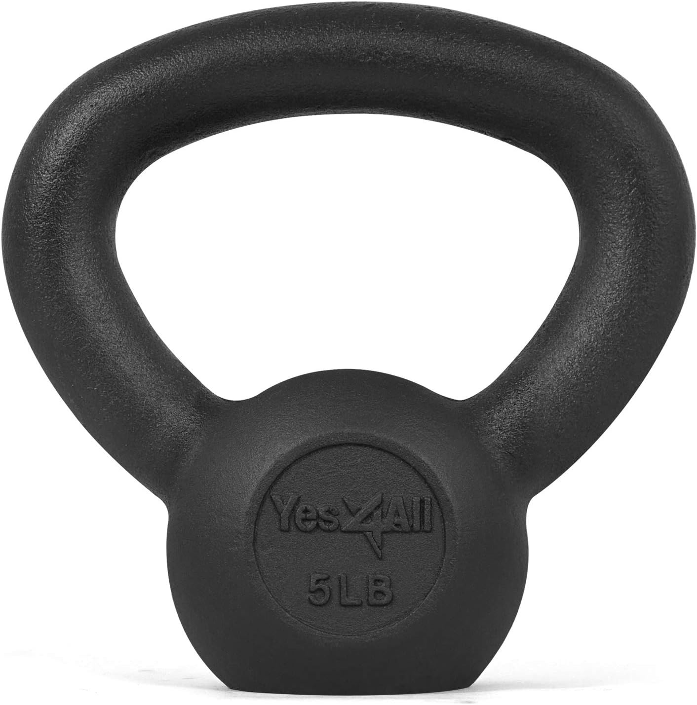 Yes4All Solid/Protective Rubber Base Cast Iron Kettlebell Weights – Great for Full Body Workout and Strength Training and 10-40lbs Adjustable