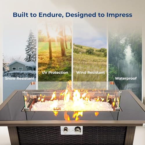 Outdoor Propane Fire Pit Table - CSA/ETL Certified Safe 50
