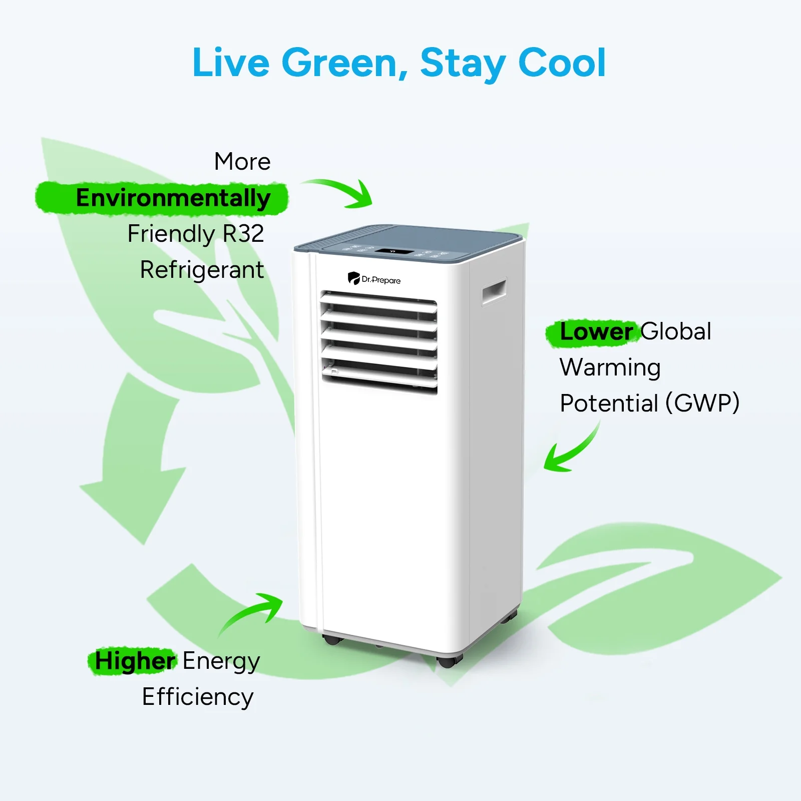Renogy 4 in 1 Portable Air Conditioner for Room 8000 BTU 300SqFt Air Conditioning Unit, Smart Air Conditioner with Fan, Dehumidifier, Night, Timer