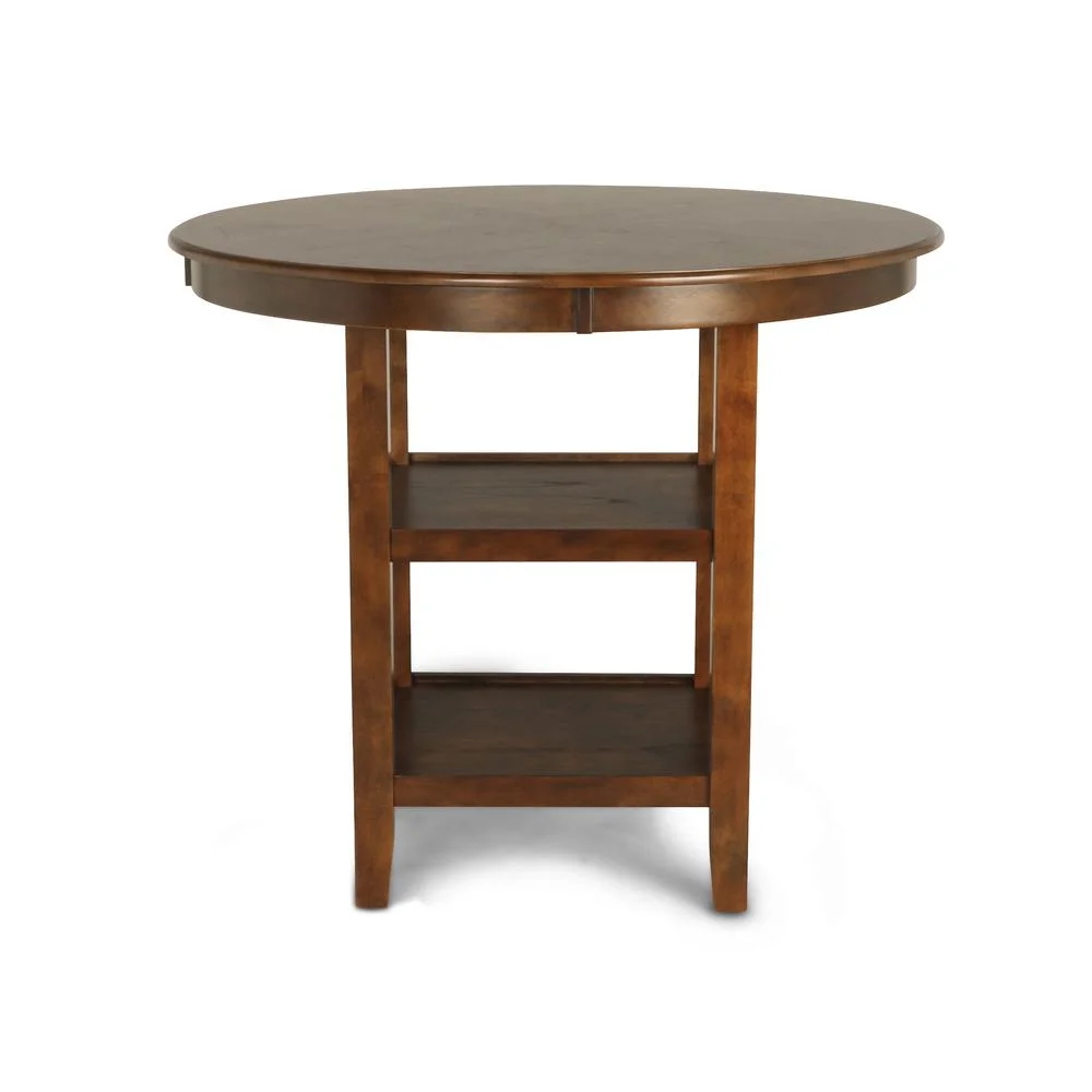 New Classic Furniture Gia 5-Piece Transitional Wood Dining Set in Brown