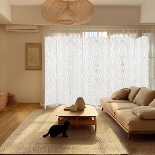 Room Divider, Room Dividers and Folding Privacy Screens, 16in Privacy Screen, 6 Panel Temporary Wall Partitions, 6ft Space Separation Panel Screen