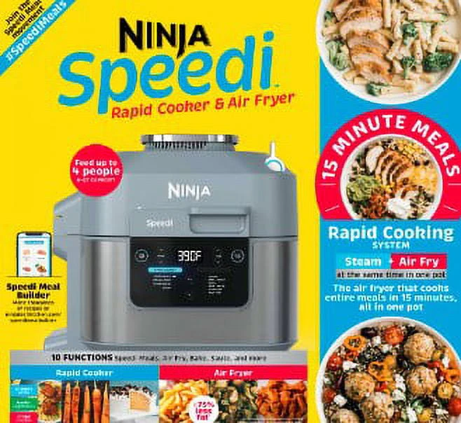 Ninja Speedi Rapid Cooker & Air Fryer, SF300, 6-Qt. Capacity, 10-in-1 Functionality, Meal Maker, Sea Salt Gray