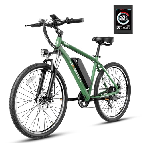 Jasion EB5 Electric Bike for Adults with Peak 500W Brushless Motor, 40Miles 20MPH Commuting Electric Mountain Bike with 360Wh Removable Battery