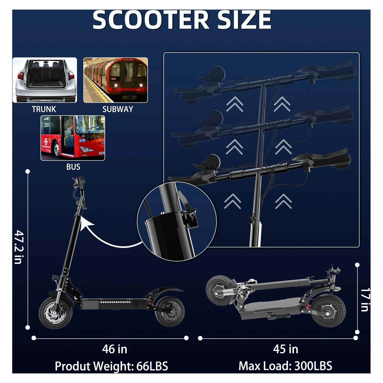 AJOOSOS X750 Electric Scooter - 1300W Powerful Motor, 35 mph Max Speed, 40 Miles Long Range, Foldable Electric Scooter for Adults - Radiant Selections