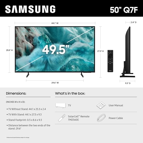 Samsung 65-Inch Class QLED Q7F Series Samsung Vision AI Smart TV (2025 Model, 65Q7F) Quantum HDR, Object Tracking Sound Lite, Q4 AI Gen1 Processor