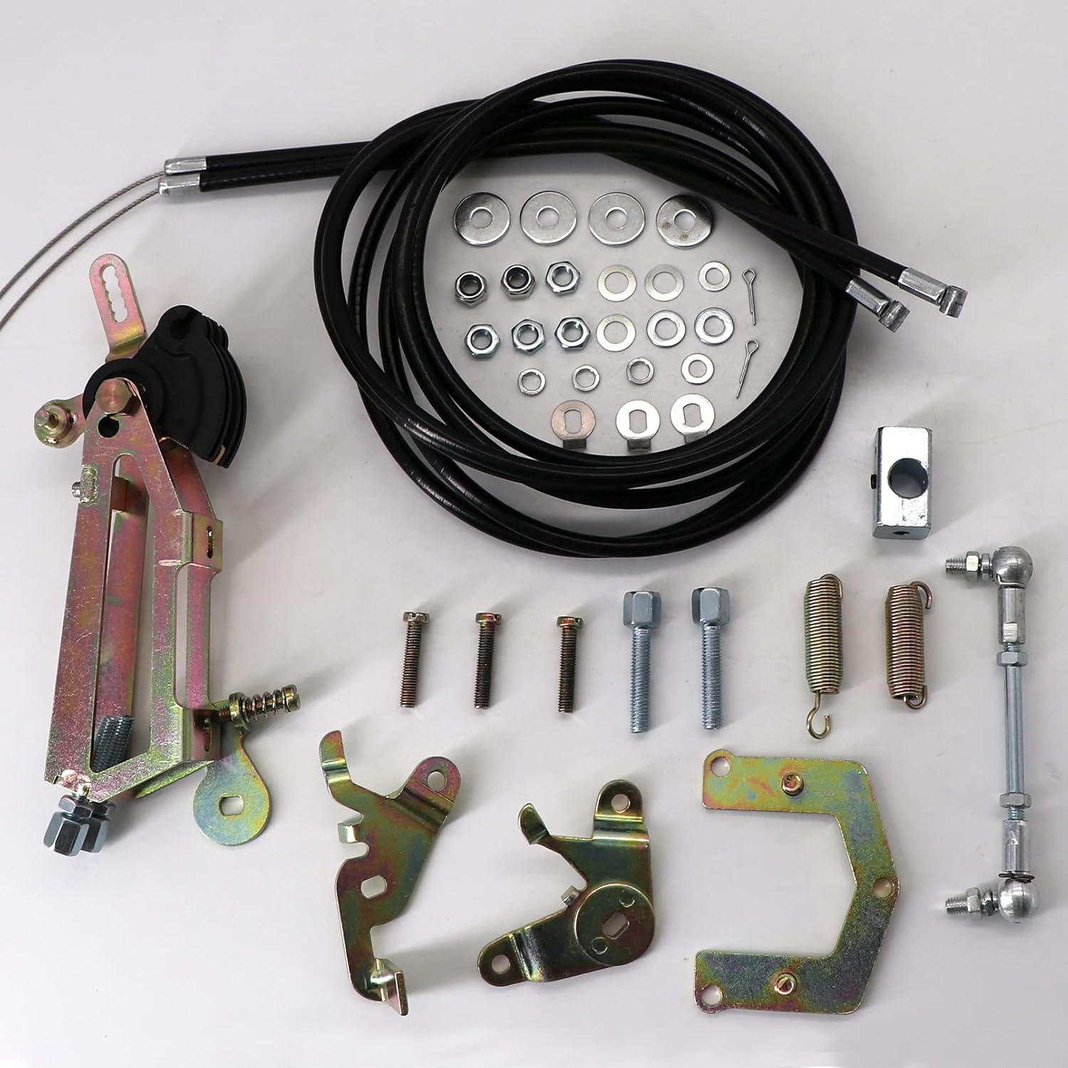 KIPA Carburetor mounting hardware linkage kit for Side Draft DCOE 40 45 40mm 45mm Carb Carbuertor Twin Cable Linkage installation