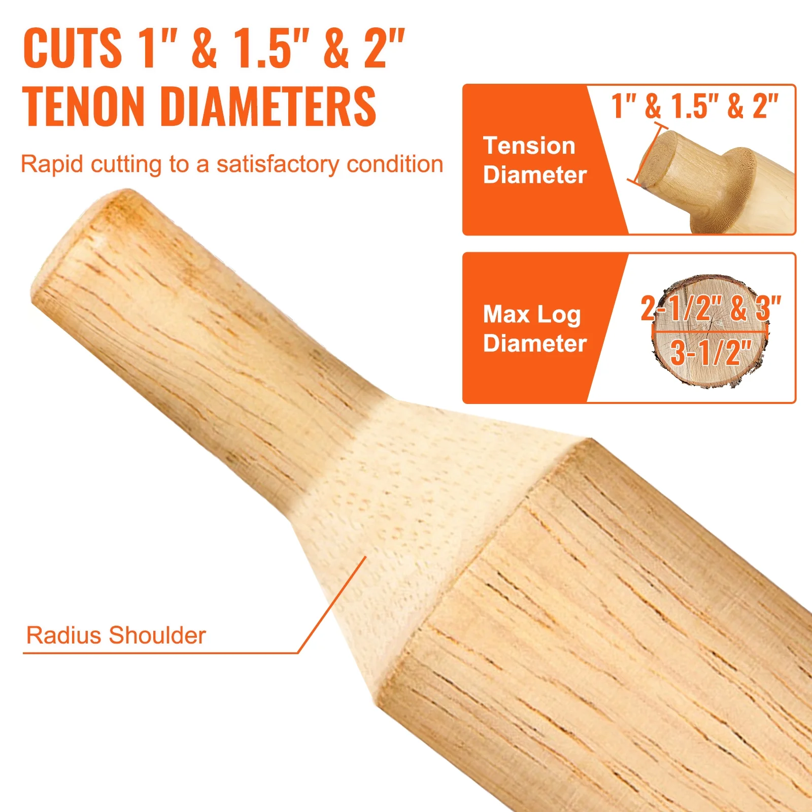 BENTISM Tenon Cutter Log Furniture Kit 1" & 1.5"& 2" w/ Straight Blade Home DIY