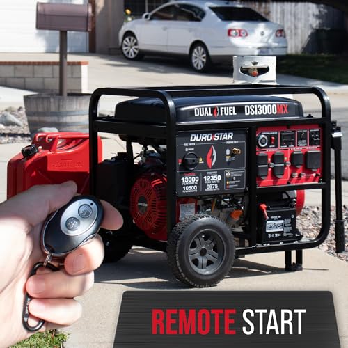 DS13000MX 13,000-Watt 500cc Dual Fuel Portable Generator - Gas and Propane, Remote Electric Start, Whole Home Power Backup, Transfer Switch Ready