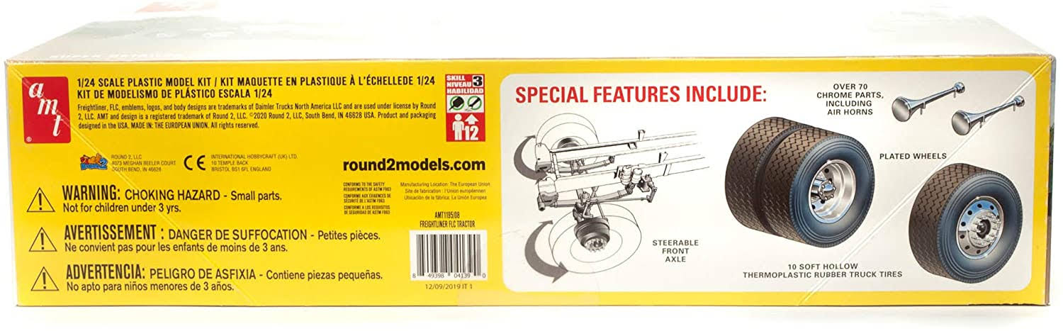 Skill 3 Model Kit Freightliner FLC Truck Tractor 1/24 Scale Model by AMT AMT1195