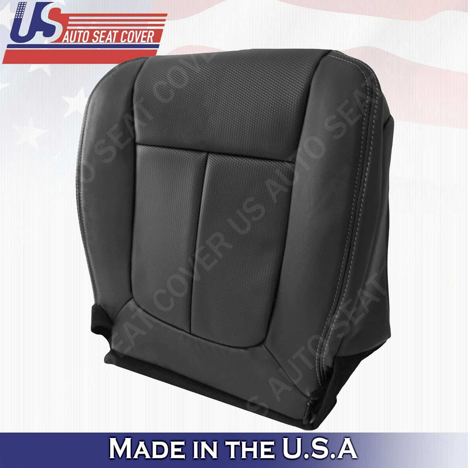 2009-2014 Ford F150 Driver Bottom Texture Leather Seat Cover Black