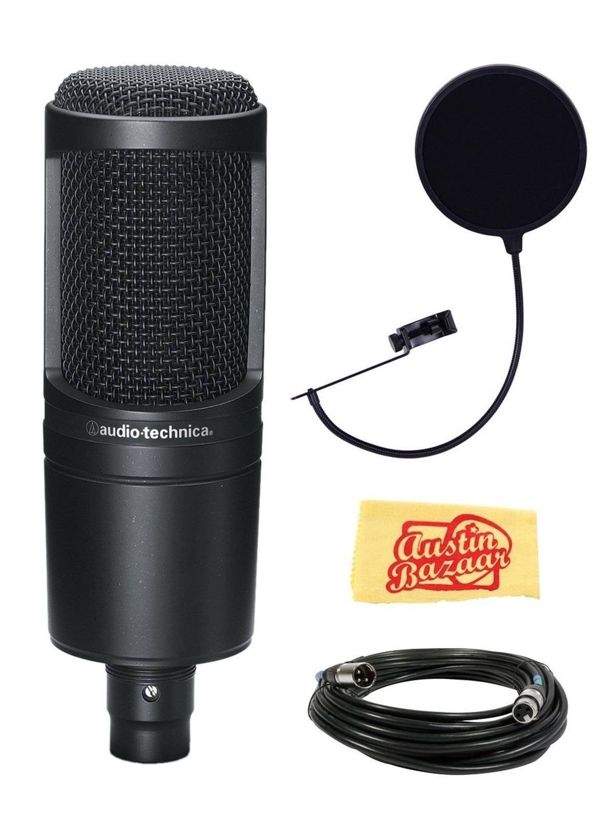 Audio Technica Condenser Studio Microphone - with Pop Filter/Mic Cable
