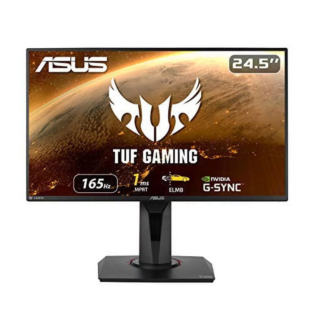 ASUS TUF Gaming VG259QR 24.5? Gaming Monitor, 1080P Full HD, 165Hz (Supports 144Hz), 1ms, Extreme Low Motion Blur, G-SYNC Compatible ready, Eye Care