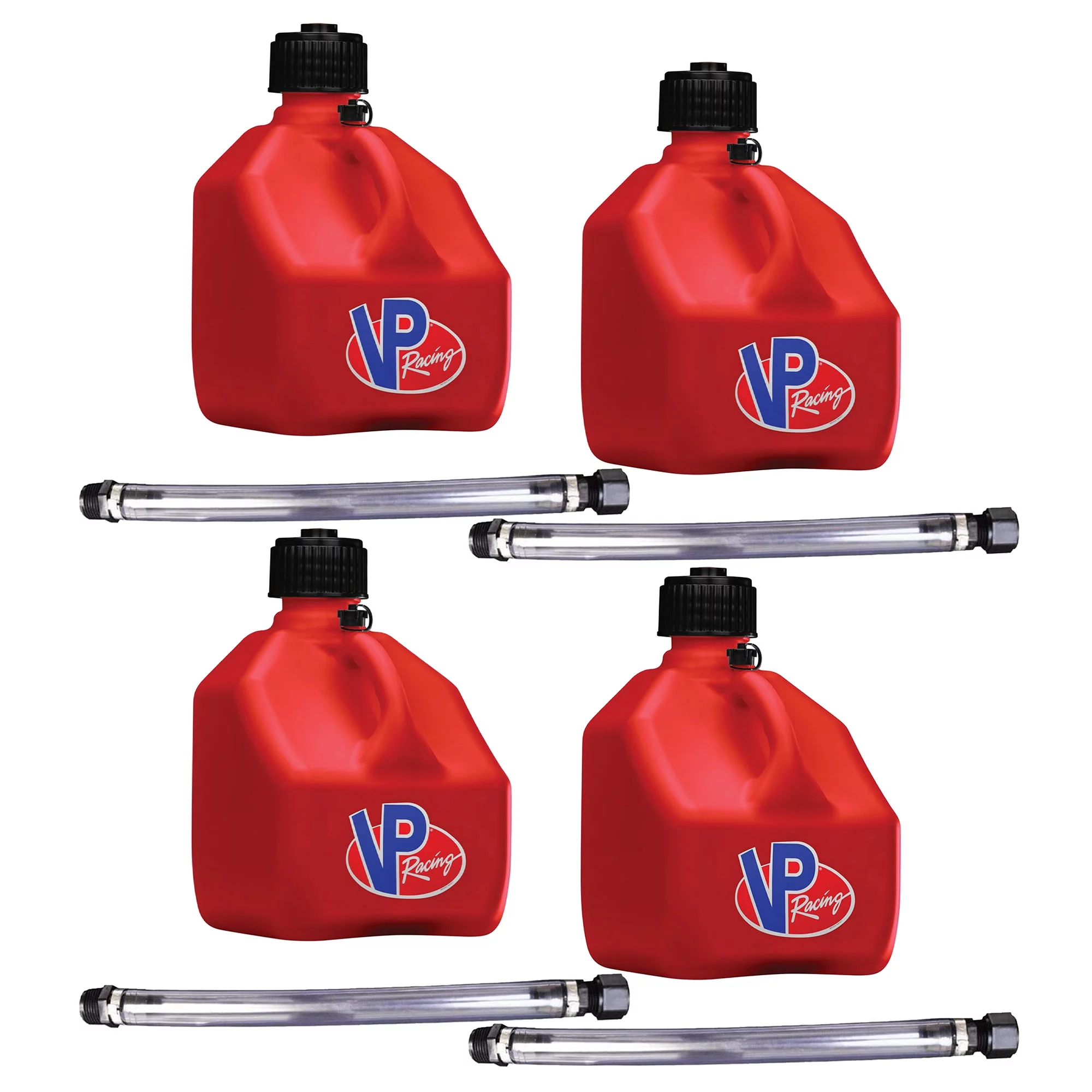 VP Racing 3 Gal Sqre Racing Liquid Container Utility Jug, Red (4 Pk) - Curated Treasures Market