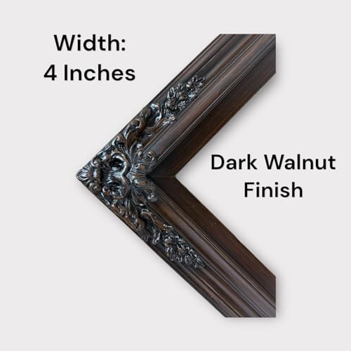 TV frame for Samsung The Frame TV, for 55 and 65 inch TVS. Dark Walnut Finish (not for use with other models) Handmade wood ornate TV Frame