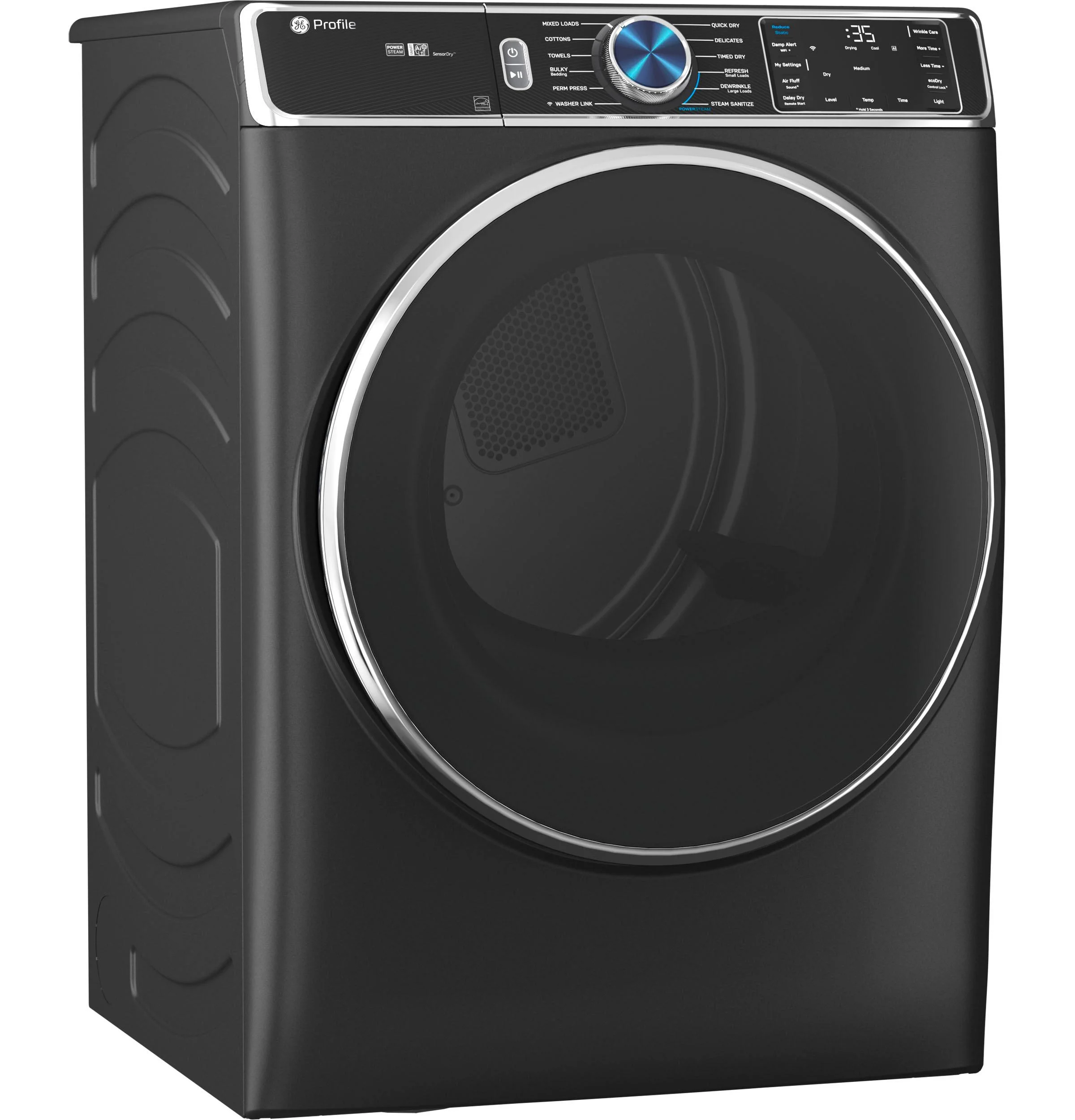 Ge Profile Pfd95gspt 28" Wide 7.8 Cu. Ft. Energy Star Certified Gas Dryer - Carbon