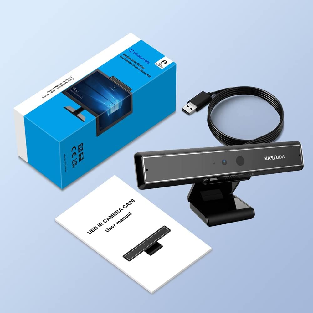 Kaysuda CA20 Face Recognition USB IR Camera for Windows Hello Windows 11