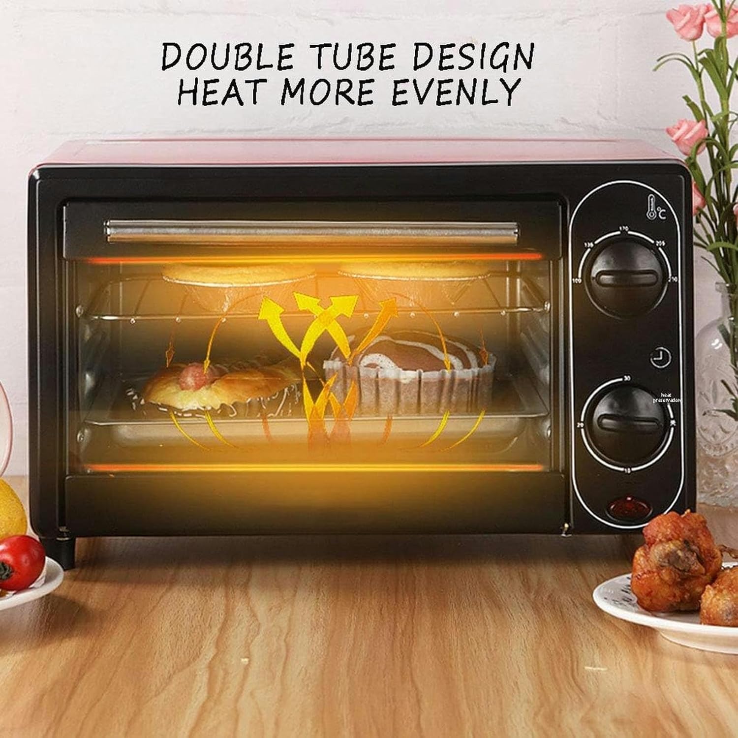 Mini 12 -Liter Oven, Small Multifunction Oven Heats Up Quickly To Save Time, Countertop Oven, Easy To Clean And Do Not Occupy Space