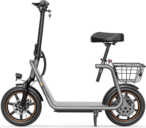 Jasion JS3/PRO Electric Scooter with Seat, 650/850W Peak Motor, 20/25Miles Ranges Scooters for Adults, 20/25MPH Max Speed