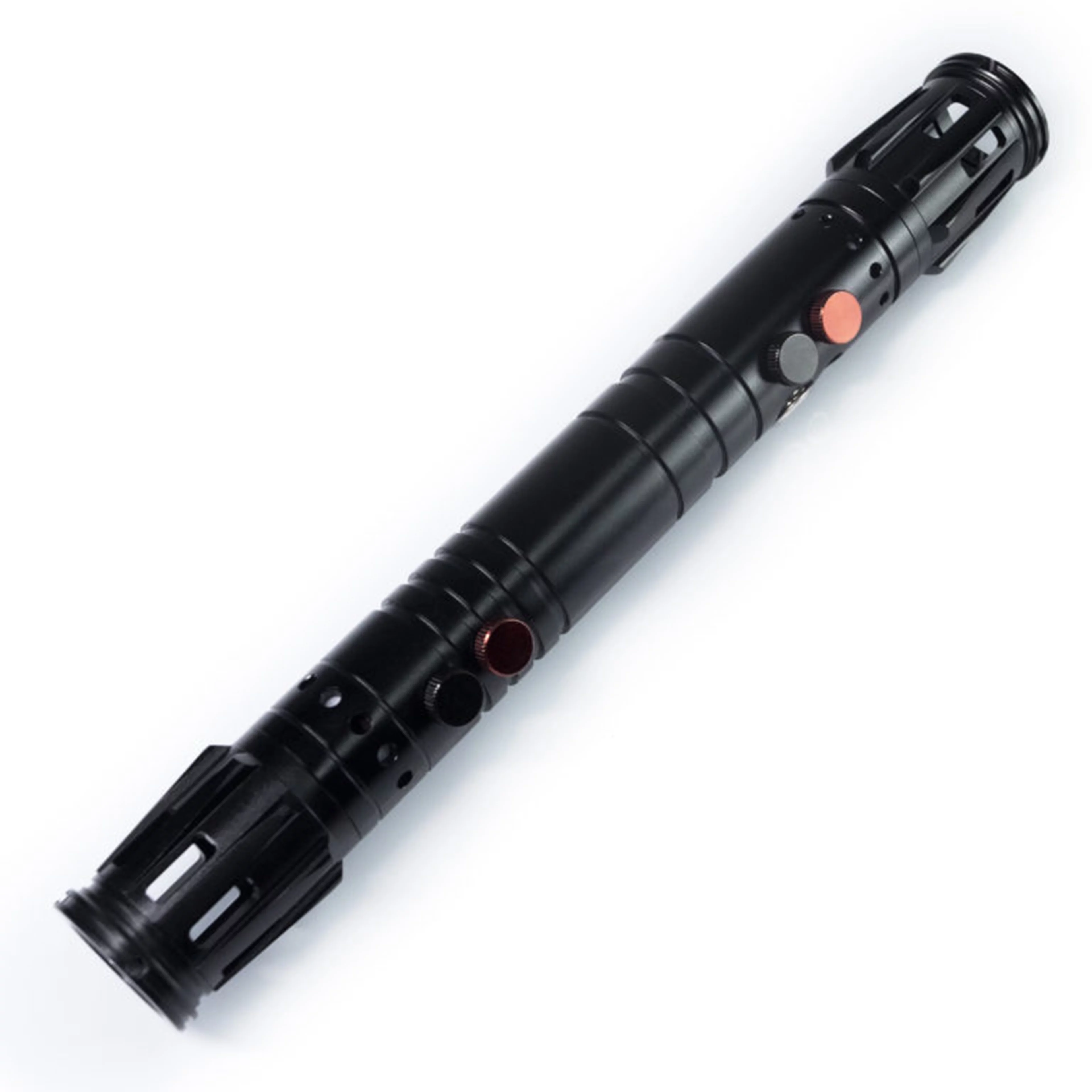 ZiaSabers DM Mini Neopixel Lightsaber with Xenopixel 2.0 Soundboard - Realistic Metal Black Hilt Star Wars Lightsaber
