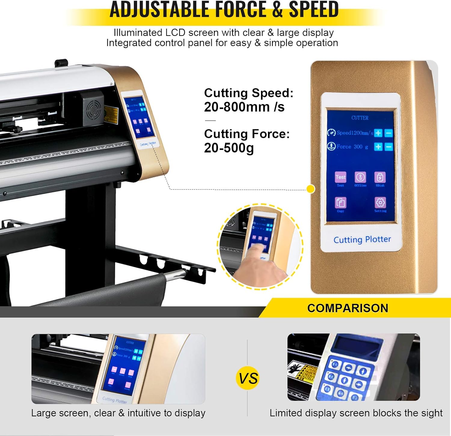 VEVOR Vinyl Cutter Machine, 720mm Cutting Plotter