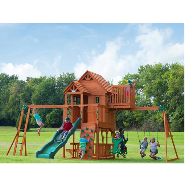 Backyard Discovery Skyfort II All Cedar Swingset &ndash; Kids &ndash; Swing Set