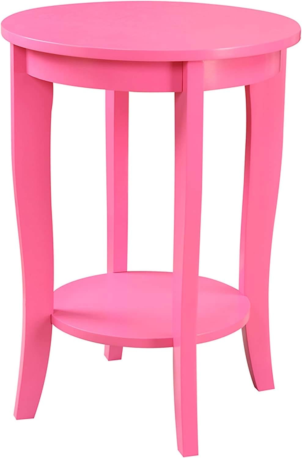 Convenience Concepts American Heritage Round End Table, White