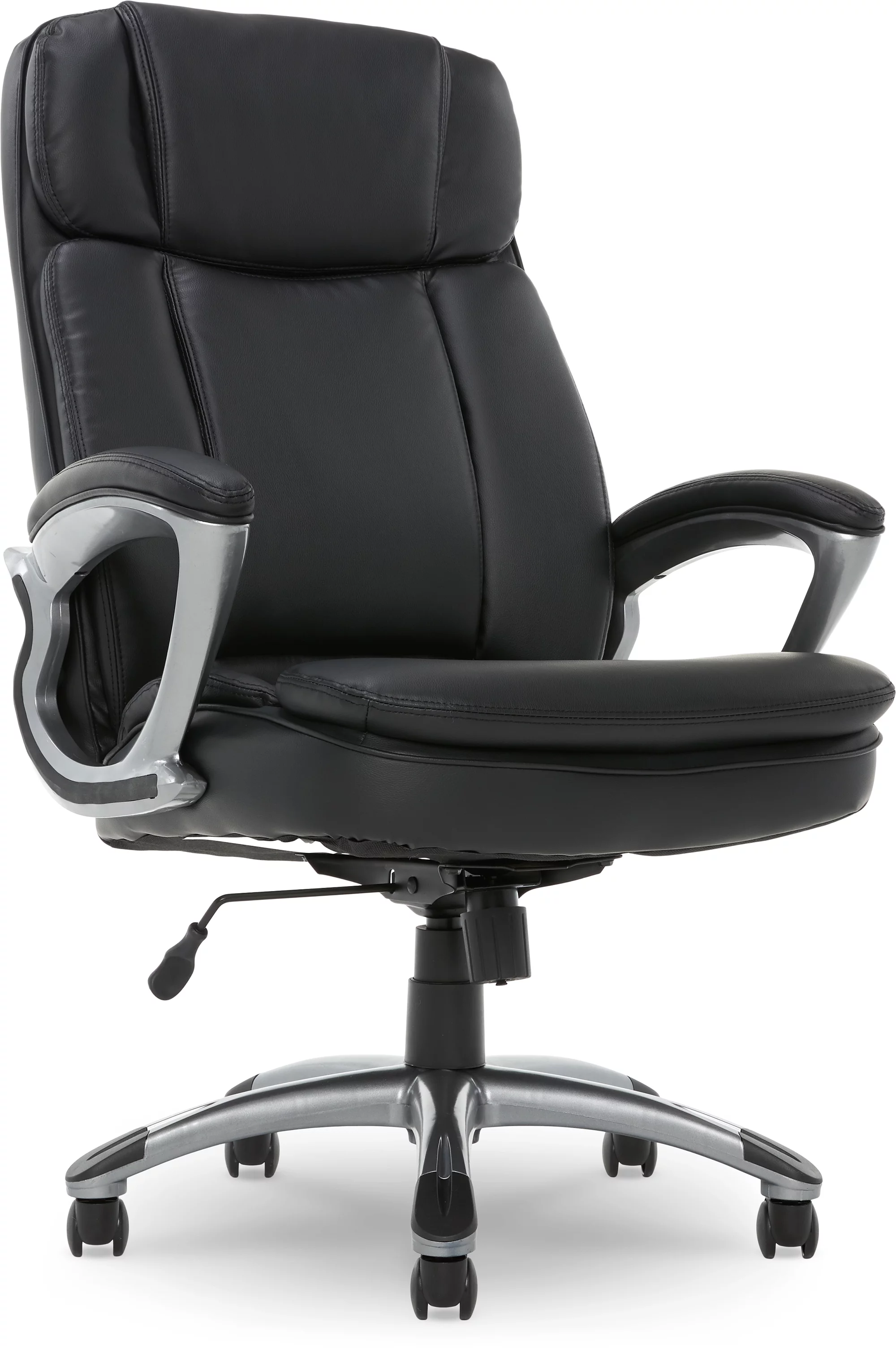Serta Puresoft Faux Leather Big and Tall Executive Office Chair, Black