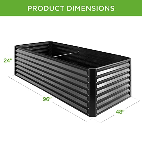 Best Choice Products 8x4x2ft Outdoor Metal Raised Garden Bed, Deep Root Planter Box for Vegetables, Flowers, Herbs