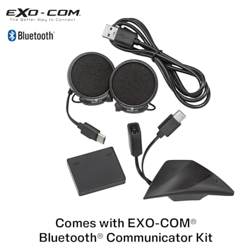 ScorpionEXO GT930 Transformer Modular Motorcycle Helmet Integrated EXO-COM Bluetooth Communication System DOT ECE Approved Solid (Matte Black - LG)